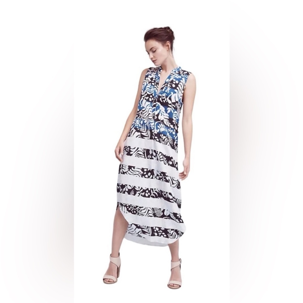 Mara Hoffman midi tropical shirt dress size M